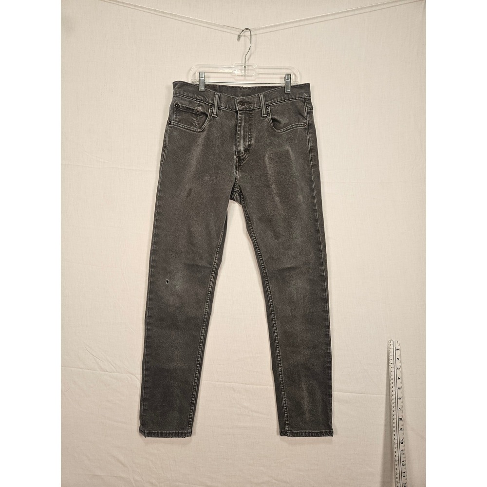 Levis 512 Slim Taper Jeans Mens 30x30 Washed Black Grey Denim 28833-0108